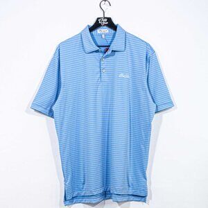 Peter Millar Summer Comfort Sea Island Polo Shirt Large Golf Performance